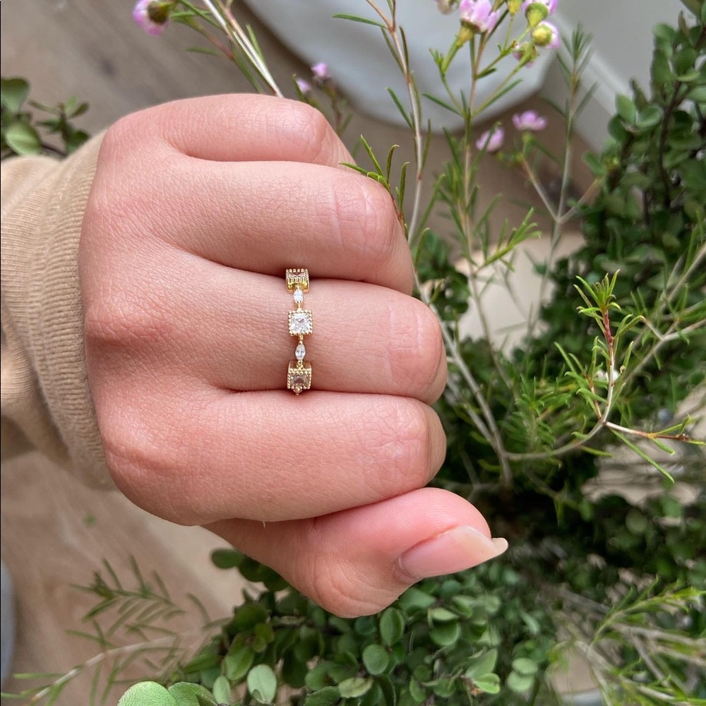 Gold Plated Ring with Cubic Zirconia